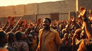 Oruam deixa a Penitenciária de Bangu e fãs comemoram sua saída.